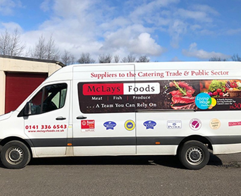 Mclays food distribution van