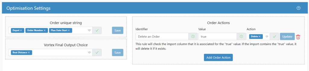 Update orders using the import tool