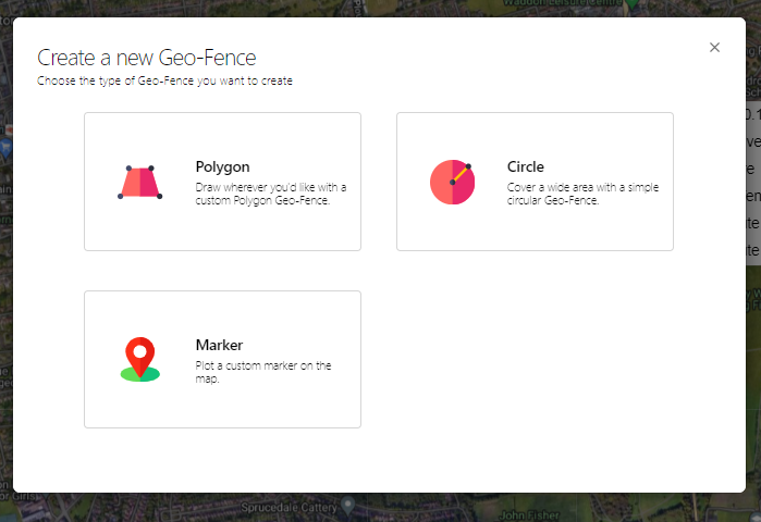 Create a new geo-fence shape